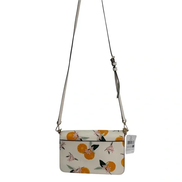 NWT Kate Spade Cream and Orange Floral Cross Body - Picture 4 of 8